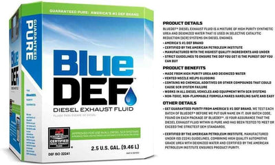 DEF Pallet - BlueDEF 2.5 Gallon Jugs - Premium Diesel Exhaust Fluid - 40 Pack