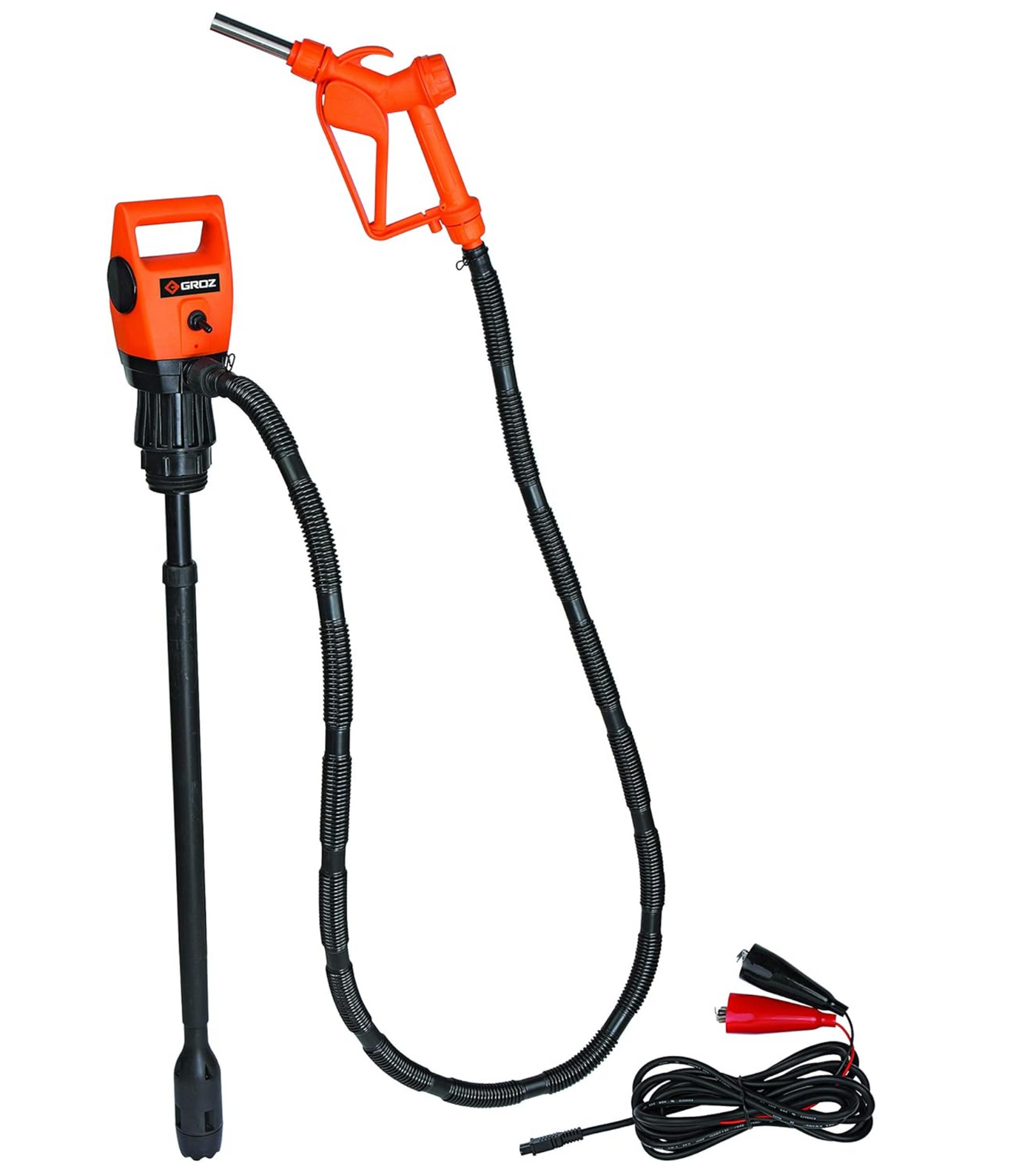 Electric and Battery Powered Tote & Drum Pump - AC adapter and 12V Battery Cables Included